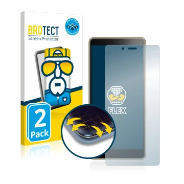 Parte frontale di una confezione del prodotto con il logo del marchio BROTECT. Accanto è raffigurato il dispositivo Sony Xperi