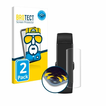 Parte frontale di una confezione del prodotto con il logo del marchio BROTECT. Accanto è raffigurato il dispositivo Honor Band