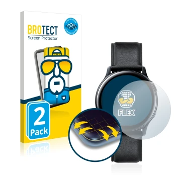 Parte frontale di una confezione del prodotto con il logo del marchio BROTECT. Accanto è raffigurato il dispositivo Samsung Ga