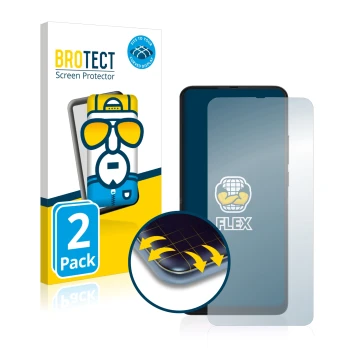 Parte frontale di una confezione del prodotto con il logo del marchio BROTECT. Accanto è raffigurato il dispositivo Motorola O