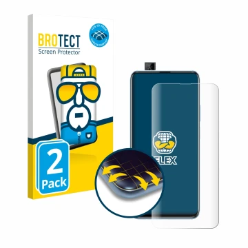 Parte frontale di una confezione del prodotto con il logo del marchio BROTECT. Accanto è raffigurato il dispositivo Huawei P s