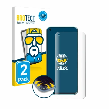 Parte frontale di una confezione del prodotto con il logo del marchio BROTECT. Accanto è raffigurato il dispositivo Xiaomi Mi 