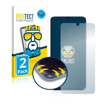 Parte frontale di una confezione del prodotto con il logo del marchio BROTECT. Accanto è raffigurato il dispositivo TCL 10 Pro