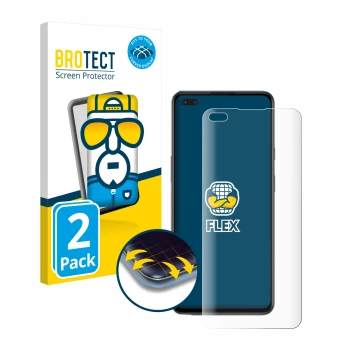 Parte frontale di una confezione del prodotto con il logo del marchio BROTECT. Accanto è raffigurato il dispositivo OnePlus No