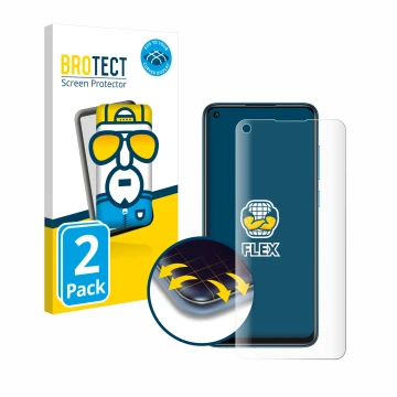 Parte frontale di una confezione del prodotto con il logo del marchio BROTECT. Accanto è raffigurato il dispositivo Xiaomi Red