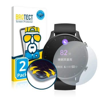 Parte frontale di una confezione del prodotto con il logo del marchio BROTECT. Accanto è raffigurato il dispositivo Xiaomi Mi 