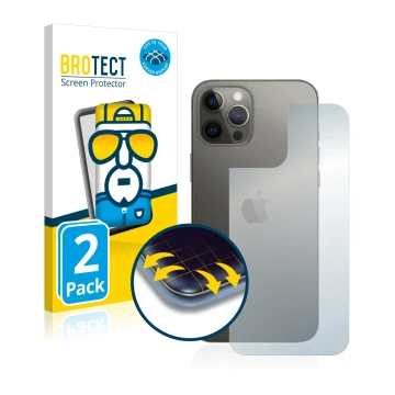Parte frontale di una confezione del prodotto con il logo del marchio BROTECT. Accanto è raffigurato il dispositivo Apple iPho