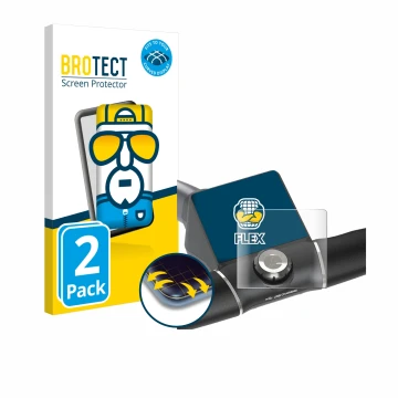 Parte frontale di una confezione del prodotto con il logo del marchio BROTECT. Accanto è raffigurato il dispositivo Motocaddy 