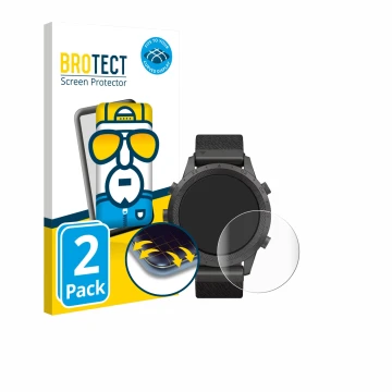 Parte frontale di una confezione del prodotto con il logo del marchio BROTECT. Accanto è raffigurato il dispositivo Garmin Mar