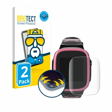 Parte frontale di una confezione del prodotto con il logo del marchio BROTECT. Accanto è raffigurato il dispositivo Xplora X5 