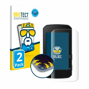 Parte frontale di una confezione del prodotto con il logo del marchio BROTECT. Accanto è raffigurato il dispositivo Bryton Rid