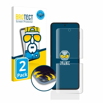 Parte frontale di una confezione del prodotto con il logo del marchio BROTECT. Accanto è raffigurato il dispositivo Samsung Ga