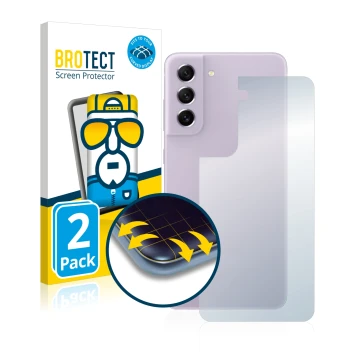 Parte frontale di una confezione del prodotto con il logo del marchio BROTECT. Accanto è raffigurato il dispositivo Samsung Ga