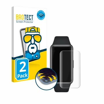 Parte frontale di una confezione del prodotto con il logo del marchio BROTECT. Accanto è raffigurato il dispositivo Huawei Ban