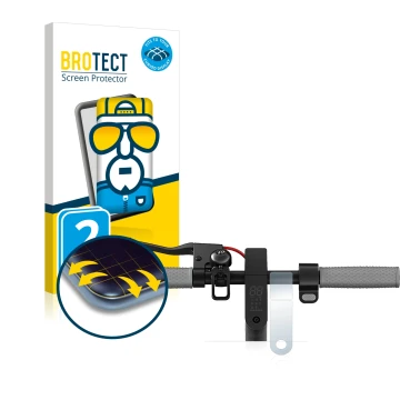 Parte frontale di una confezione del prodotto con il logo del marchio BROTECT. Accanto è raffigurato il dispositivo Xiaomi Mi 