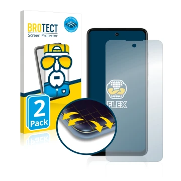 Parte frontale di una confezione del prodotto con il logo del marchio BROTECT. Accanto è raffigurato il dispositivo Motorola M