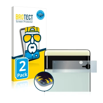 Parte frontale di una confezione del prodotto con il logo del marchio BROTECT. Accanto è raffigurato il dispositivo Google Pix