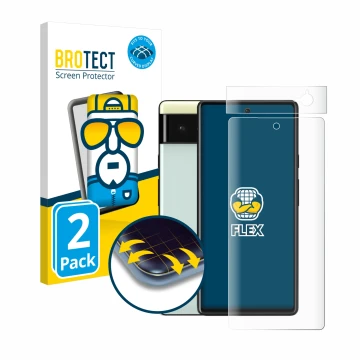 Parte frontale di una confezione del prodotto con il logo del marchio BROTECT. Accanto è raffigurato il dispositivo Google Pix