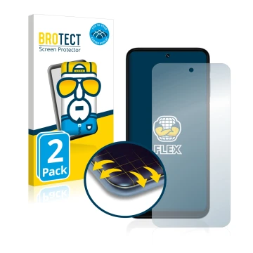 Parte frontale di una confezione del prodotto con il logo del marchio BROTECT. Accanto è raffigurato il dispositivo Motorola M