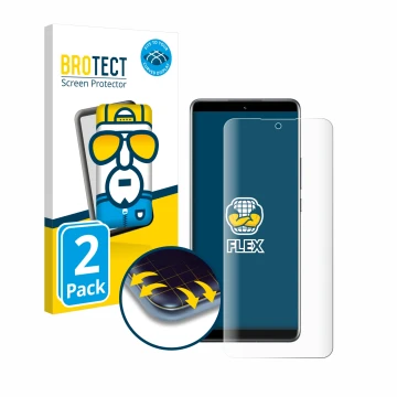 Parte frontale di una confezione del prodotto con il logo del marchio BROTECT. Accanto è raffigurato il dispositivo Xiaomi 12 