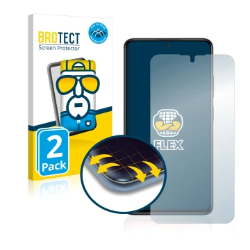 Parte frontale di una confezione del prodotto con il logo del marchio BROTECT. Accanto è raffigurato il dispositivo Xiaomi Red