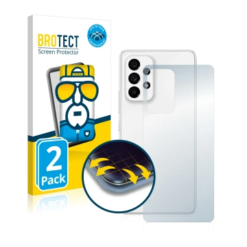 Parte frontale di una confezione del prodotto con il logo del marchio BROTECT. Accanto è raffigurato il dispositivo Samsung Ga