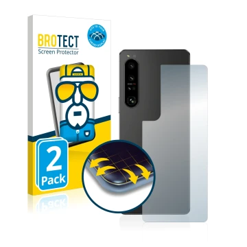 Parte frontale di una confezione del prodotto con il logo del marchio BROTECT. Accanto è raffigurato il dispositivo Sony Xperi