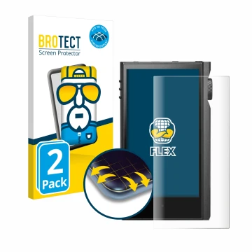 Parte frontale di una confezione del prodotto con il logo del marchio BROTECT. Accanto è raffigurato il dispositivo Astell&Ker