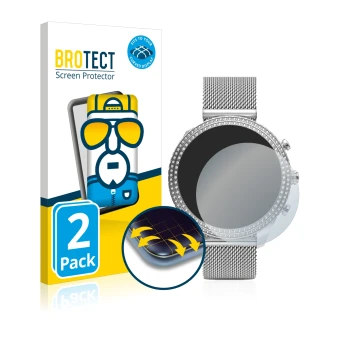 Parte frontale di una confezione del prodotto con il logo del marchio BROTECT. Accanto è raffigurato il dispositivo Fossil Ste