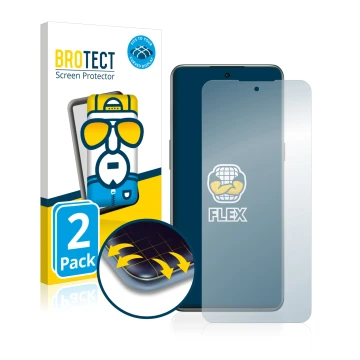 Parte frontale di una confezione del prodotto con il logo del marchio BROTECT. Accanto è raffigurato il dispositivo OnePlus 10