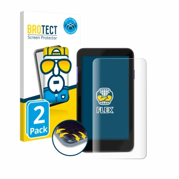 Parte frontale di una confezione del prodotto con il logo del marchio BROTECT. Accanto è raffigurato il dispositivo Zettle Ter