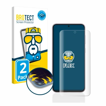Parte frontale di una confezione del prodotto con il logo del marchio BROTECT. Accanto è raffigurato il dispositivo Samsung Ga