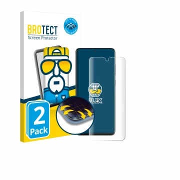 Parte frontale di una confezione del prodotto con il logo del marchio BROTECT. Accanto è raffigurato il dispositivo Samsung Ga