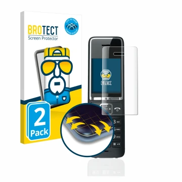 Parte frontale di una confezione del prodotto con il logo del marchio BROTECT. Accanto è raffigurato il dispositivo Gigaset CO