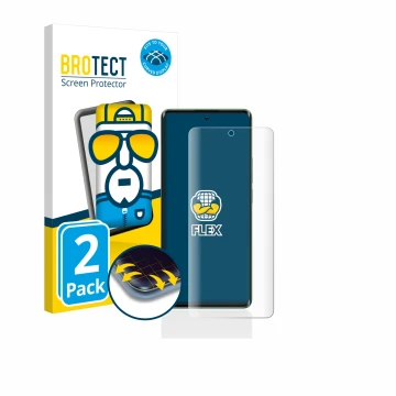 Parte frontale di una confezione del prodotto con il logo del marchio BROTECT. Accanto è raffigurato il dispositivo realme 11 