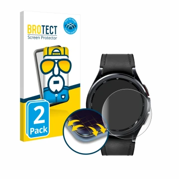 Parte frontale di una confezione del prodotto con il logo del marchio BROTECT. Accanto è raffigurato il dispositivo Samsung Ga