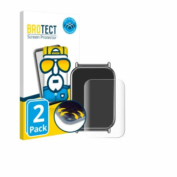 Parte frontale di una confezione del prodotto con il logo del marchio BROTECT. Accanto è raffigurato il dispositivo Xiaomi Mi 