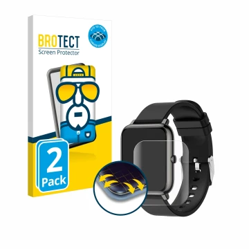 Parte frontale di una confezione del prodotto con il logo del marchio BROTECT. Accanto è raffigurato il dispositivo Popglory I