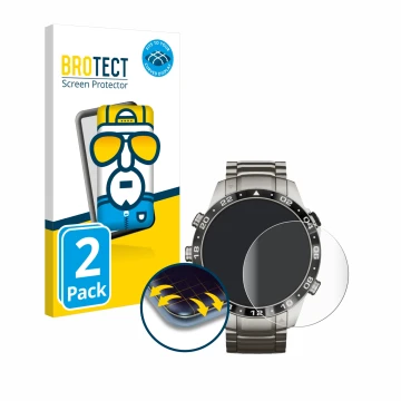 Parte frontale di una confezione del prodotto con il logo del marchio BROTECT. Accanto è raffigurato il dispositivo Garmin Mar