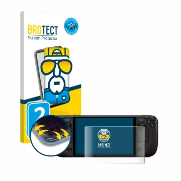 Parte frontale di una confezione del prodotto con il logo del marchio BROTECT. Accanto è raffigurato il dispositivo Valve Stea