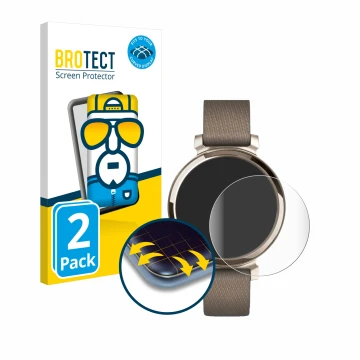 Parte frontale di una confezione del prodotto con il logo del marchio BROTECT. Accanto è raffigurato il dispositivo Garmin Lil