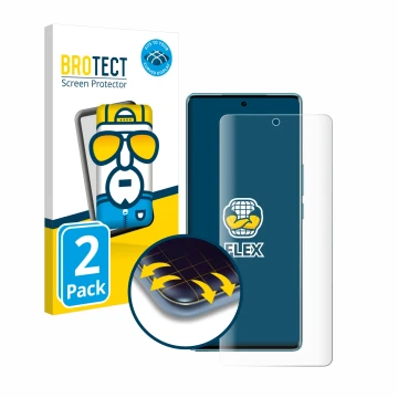 Parte frontale di una confezione del prodotto con il logo del marchio BROTECT. Accanto è raffigurato il dispositivo Vivo V29 5