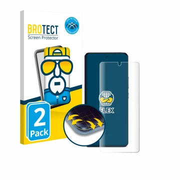 Parte frontale di una confezione del prodotto con il logo del marchio BROTECT. Accanto è raffigurato il dispositivo Vivo V40 S