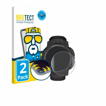 Parte frontale di una confezione del prodotto con il logo del marchio BROTECT. Accanto è raffigurato il dispositivo Garmin Ins