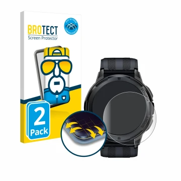 Parte frontale di una confezione del prodotto con il logo del marchio BROTECT. Accanto è raffigurato il dispositivo Oukitel BT