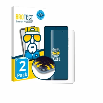 Parte frontale di una confezione del prodotto con il logo del marchio BROTECT. Accanto è raffigurato il dispositivo Motorola E