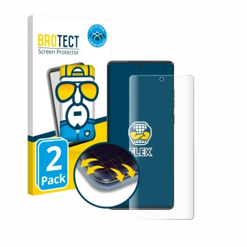 Parte frontale di una confezione del prodotto con il logo del marchio BROTECT. Accanto è raffigurato il dispositivo Motorola M