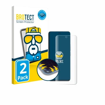 Parte frontale di una confezione del prodotto con il logo del marchio BROTECT. Accanto è raffigurato il dispositivo Honor 200 