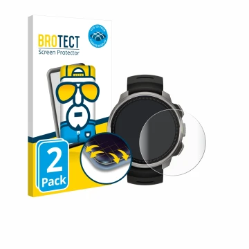 Parte frontale di una confezione del prodotto con il logo del marchio BROTECT. Accanto è raffigurato il dispositivo Suunto Oce