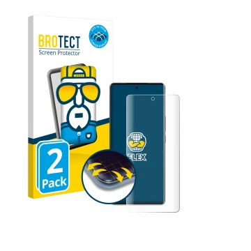 Parte frontale di una confezione del prodotto con il logo del marchio BROTECT. Accanto è raffigurato il dispositivo Vivo V40 c